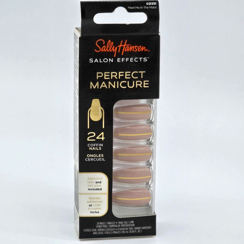 Sally Hansen Perfect Manicure C0331 Meet Me In The Metal Coffin Nails 24 New